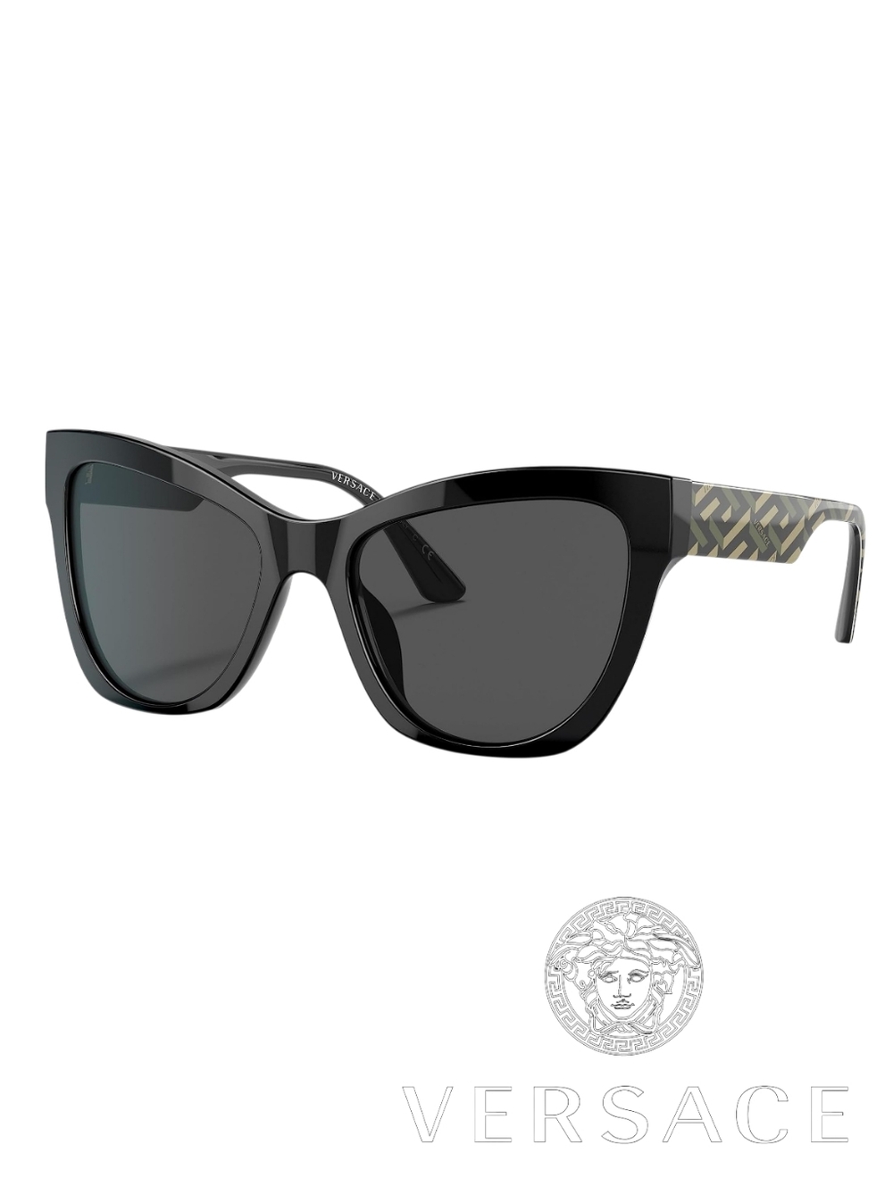 NEW VERSACE Sunglasses 4417U 5358/87 56mm Black-Dark Gray Logo Eyeglasses Unisex - Picture 2 of 16